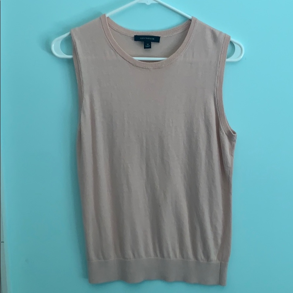 PINK ANN TAYLOR SWEATERVEST